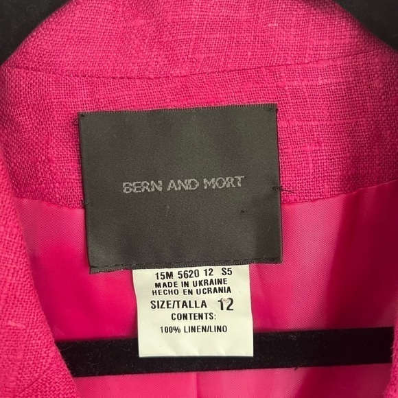 Bern and Mort Linen Blazer Size 12 - Picture 2 of 5